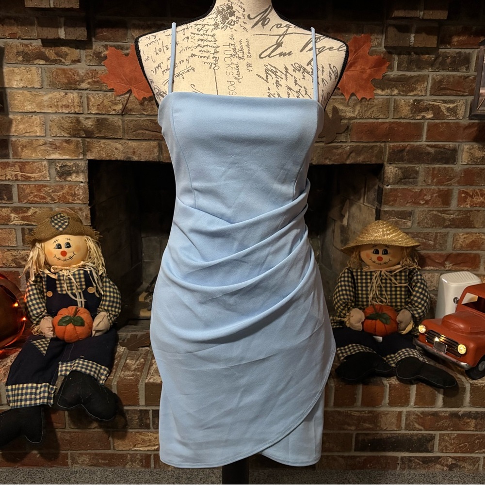 Windsor Light Blue Mini Dress